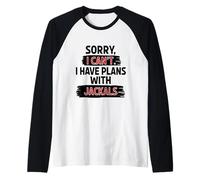 I Can’t Jackals Joke Funny Sarcastic Humor Animal Lover Raglan Baseball Tee
