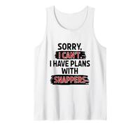 I Can’t Snappers Joke Funny Sarcastic Snapping Turtle Lover Tank Top