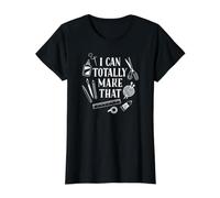I Can Totally Make that Crafter DIY Scrapbooking Knitting Value Graphic T-Shirt, Women, Black, L