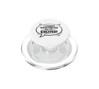 I Cannot Speak English But I'm Excited Minimal Quote PopSockets PopGrip for MagSafe