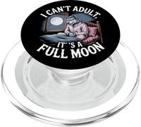 I Cant Adult Its a Full Moon Halloween PopSockets PopGrip for MagSafe