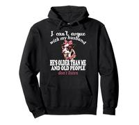 I Can't Argue With My Husband He's Older Than me - Wife Cow Pullover Hoodie