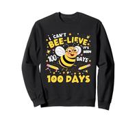 I Can't Believe Its Been 100 Days Cute Bee 100th Day School Sweatshirt