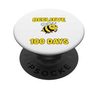 I Can't Believe Its Been 100 Days Funny Bee 100th Day School PopSockets Adhesive PopGrip