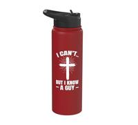 I Can't But I Know A Guy Jesus Christ Easter Sunday Stainless Steel Insulated Water Bottle