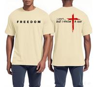 I Can't But I Know A Guy Shirt Men, Freedom Graphic Tees for Men Short Sleeve Tops