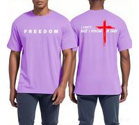 I Can't But I Know A Guy Shirt Men, Freedom Graphic Tees for Men Short Sleeve Tops Light Purple