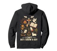 I Cant But I Know A Guy Vintage Christian Faith Symbols Pullover Hoodie