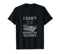 I Cant C# Without My Glasses Code Graphic T-Shirt