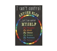 I Can't Control Who Else But I Can Control Myself- Motivational Quote Art Print Canvas Poster Canvas Poster Bedroom Decor Landscape Office Room Decor Gift Unframe: 12x18inch(30x45cm)