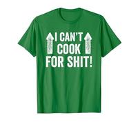I Can't Cook for Shit Funny T-Shirt, Men, Kelly Green, Medium