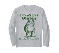 I Can't Eat Gluten It Makes My Tummy Hurt Frog Long Sleeve T-Shirt