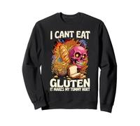 I Cant Eat Gluten It Makes My Tummy Hurt Funny Gluten Celiac Sweatshirt