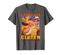 I Can't Eat Gluten It Makes My Tummy Hurt T-Shirt, Men, Asphalt Grey, Large