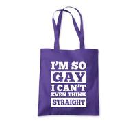 I Can't Even Think Straight Tote Shopping Bag 10 Litres Capacity 42 x 38cm