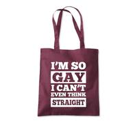 I Can't Even Think Straight Tote Shopping Bag 10 Litres Capacity 42 x 38cm