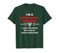 I Can't Fix Stupid - Funny Sarcastic Mechanic T-Shirt, Men, Dark Green, XX-Large