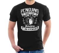 I Cant Fly Therfore I Am A Penguin Men's T-Shirt (Medium)