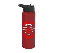 I Can't Get Enough Fingerprints Forensic Analyst Crime Lab Stainless Steel Insulated Water Bottle