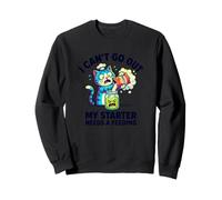 I Cant Go Out Sourdough Starter Baker Cat Humor Sweatshirt