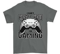 I Can't Hear You Im Gaming Funny Gamer Mens T-Shirt 100% Cotton Charcoal 2XL