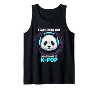 I Can't Hear You I'm Listening to K-Pop Panda Tank Top