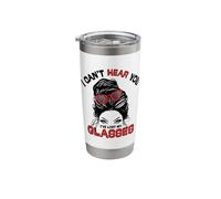 I Can't Hear You I've Lost My Glasses Female Messy Bun Fun Stainless Steel Insulated Tumbler