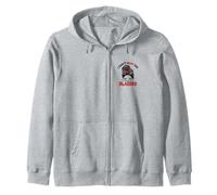 I Can't Hear You I've Lost My Glasses Female Messy Bun Fun Zip Hoodie