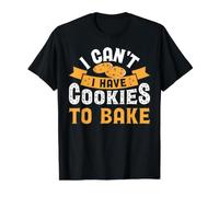 I Can't I Have Cookies to Bake Value Graphic T-Shirt, Men, Black, XL