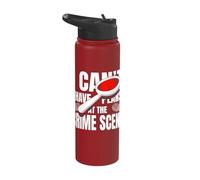 I Cant I Have Plans At The Crime Scene Crime Lab Stainless Steel Insulated Water Bottle