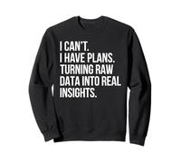 I Can't I Have Plans Data Analyst Funny Quote Business Humor Sweatshirt