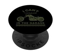 I Cant I Have Plans In The Garage Mens Motorcycle Mechanic PopSockets Adhesive PopGrip