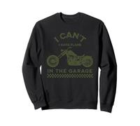 I Cant I Have Plans In The Garage Mens Motorcycle Mechanic Sweatshirt