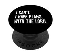 I Can't I Have Plans With The Lord Funny Christian Faith Pun PopSockets Adhesive PopGrip