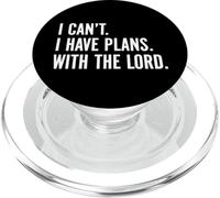I Can't I Have Plans With The Lord Funny Christian Faith Pun PopSockets PopGrip for MagSafe
