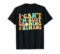 I can't I'm Busy Growing 2 Humans Twin Mom Pregnancy Funny T-Shirt