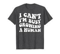 I Can't I'm Busy Growing A Human Future Mom Quotes Funny T-Shirt, Men, Dark Heather Grey, 3X-Large