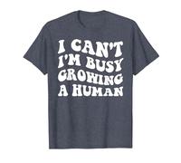 I Can't I'm Busy Growing A Human Future Mom Quotes Funny T-Shirt, Men, Heather Blue, 3X-Large