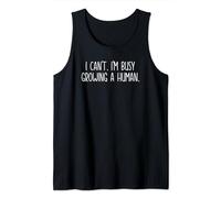 I Can't I'm Busy Growing a Human New Mom Baby Announcement Tank Top
