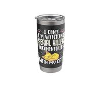 I Can't I'm Watching Serial Killer Documentaries with My Cat Stainless Steel Insulated Tumbler