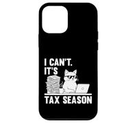 I Can't It's Tax Season Funny Cat Accounting Tax Day Case for iPhone 12 mini