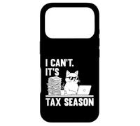 I Can't It's Tax Season Funny Cat Accounting Tax Day Case for iPhone 17 Pro
