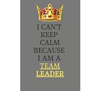 I Can't Keep Calm Because I Am A Team Leader : Motivational and Emotional career Notebooks: Lined Notebook / Journal Gift, 120 Pages, 6x9, Soft Cover, Matte Finish / Grey Color