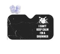 I Can't Keep Calm I'm a Drummer Car Wind Sun Shade Two Sizes Suitable for Various Vehicles