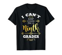 I Can't Keep Calm I'm a Ninth Grader First Day 9th Grade Value Graphic T-Shirt, Men, Black, L