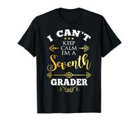 I Can't Keep Calm I'm a Seventh Grader First Day 7th Grade Value Graphic T-Shirt, Men, Black, S