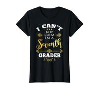 I Can't Keep Calm I'm a Seventh Grader First Day 7th Grade Value Graphic T-Shirt, Women, Black, XL