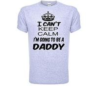 I Cant Keep Calm I'm Going to Be A Daddy Mens T Shirt Large Grey Black Text