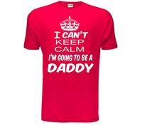 I Cant Keep Calm I'm Going to Be A Daddy Mens T Shirt Large Red