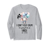 I Cant Keep Calm Im Going to Be an Uncle est 2026 New Uncle Long Sleeve T-Shirt